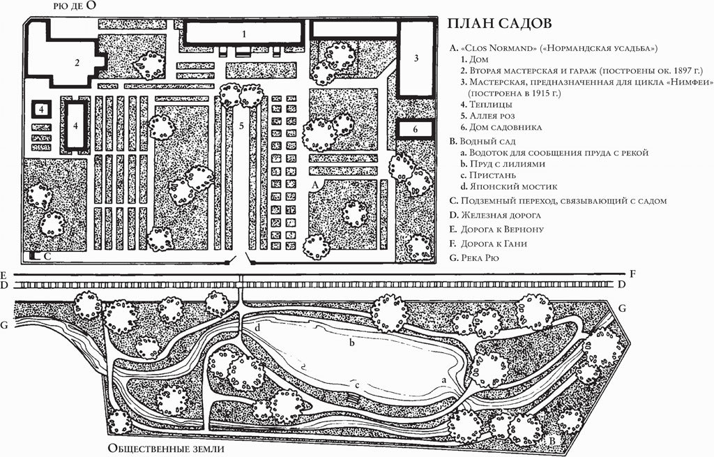 План моне. Водный сад план. Планировка русского сада. Верхний Набережный сад план. Русский сад план.